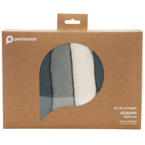 Σετ από 6 βαμβακερά langes 70 x 70 cm 