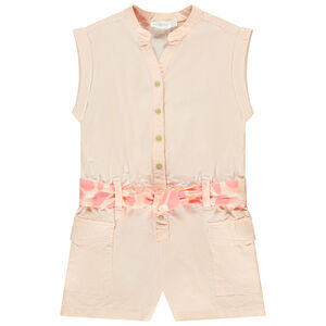 Αμάνικο combishort με πλεκτή ζώνη για κορίτσι 