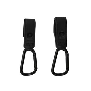 Σετ 2 κρεμαστών για καροτσάκι Simone από μαύρη δερματίνη. 