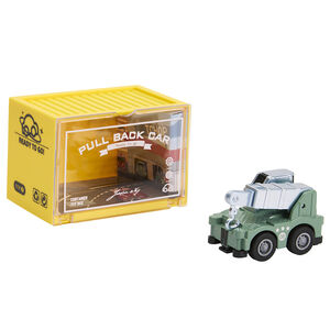 Μικρό μεταλλικό όχημα με μηχανισμό αντίστροφης τριβής Τιρκουάζ φορτηγό έργων 