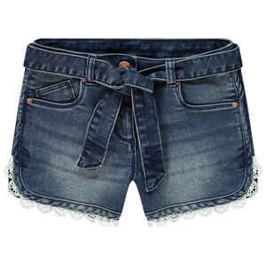 Σορτς από τζιν με φινίρισμα δαντέλας για κορίτσι 