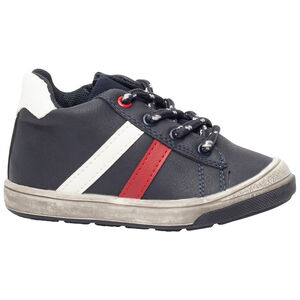 Μποτάκια με κορδόνια και ρίγες διαφορετικού χρώματος για αγόρι 