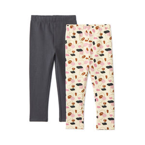 Σετ με 2 φανταχτερά μακριά εσώρουχα jersey για μωρό κορίτσι 