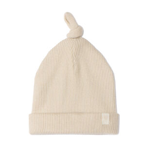 Σκούφος γέννησης κοτλέ με εφέ φιόγκου για bebe αγόρι 