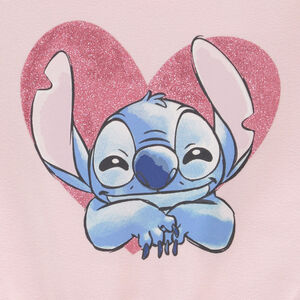 Φούτερ oversized με εκτύπωση glitter Stitch Disney για κορίτσι. 