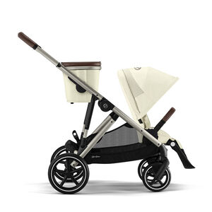 Καρότσι Gazelle S μονό/διπλό με στέλεχος σε χρώμα ταουπ και κάθισμα Seashell Beige 