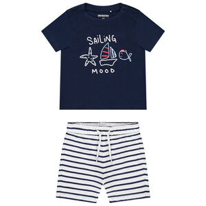 Σετ 2 τμχ. με θαλάσσια σχέδια για bebe αγόρι από jersey 