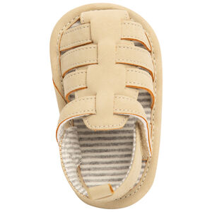 Σανδάλια velcro με ριγέ επένδυση για bebe 