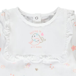 Φορμάκι με σχέδιο και βολάν για bebe κορίτσι 