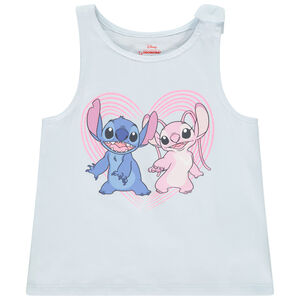 Αμάνικο μπλουζάκι από jersey με σχέδιο Stitch & Angel Disney για κορίτσι 