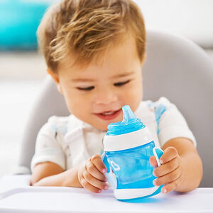 Munchkin Gentle Cup Εκπαιδευτικό Μπιμπερό Σιλικόνης με Λαβές Μπλε 4m+ 118ml 