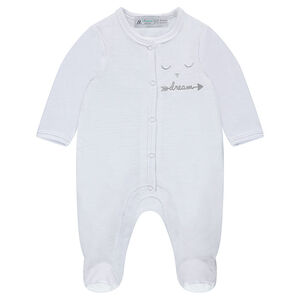 Πιτζάμα βελουτέ Feather με κέντημα 