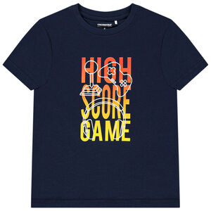 Κοντομάνικο μπλουζάκι από jersey με φαντεζί σχέδιο για αγόρι 