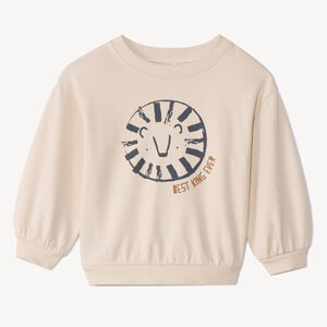 Φούτερ molleton oversize με φαντεζί τύπωμα για bebe αγόρι 