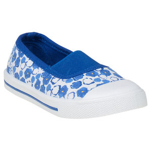 Υφασμάτινα μαλακά παπουτσάκια με λουλουδάκια και λάστιχο 