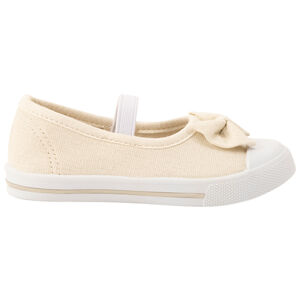 Μπαλαρίνες υφασμάτινες με φιόγκο και λουράκι για bebe κορίτσι 