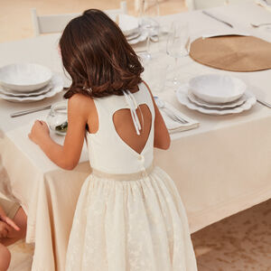 Φορεμα 2-σε-1 με ανοιχτή πλάτη σε σχήμα καρδιάς για κορίτσι 