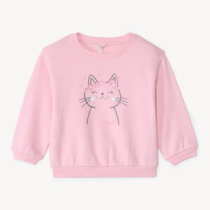 Φούτερ oversized με τύπωμα για κορίτσι μωρού 