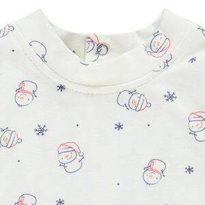 Σέτ 2 τμχ. με σχέδιο χιονάνθρωποι για μωρό αγόρι 