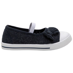 Αθλητικά παπούτσια ψηλά με κορδόνια από ύφασμα και φιόγκο για κορίτσι 