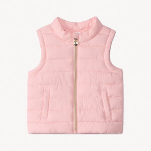 Λεπτό αμάνικο μπουφάν από υφασμάτινο για μωρό κορίτσι 