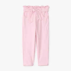 Τζιν paperbag μονόχρωμο με κορδόνι για κορίτσι 