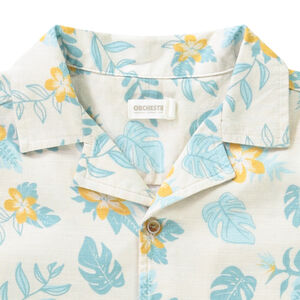 Πουκάμισο κοντομάνικο με σχέδιο φύλλων για αγόρι 