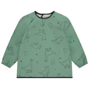 Πλεκτό μακρυμάνικο ποδιά με σχέδιο δεινοσαύρων για αγόρι 