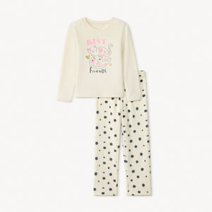 Σετ πιτζάμα 2 τεμαχίων από sherpa με φανταστική γάτα για κορίτσι 
