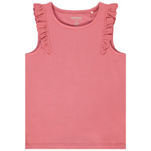 Αμάνικο μπλουζάκι με φούσκες από αγγλική κεντητική για κορίτσι 