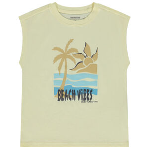 Αμάνικο μπλουζάκι σε σχήμα κουτιού με σχέδιο παραλίας για αγόρι 