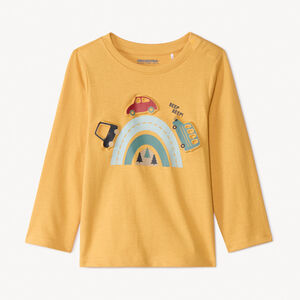 Μπλουζάκι μακρυμάνικο jersey με ανάγλυφο print για μωρό αγόρι 