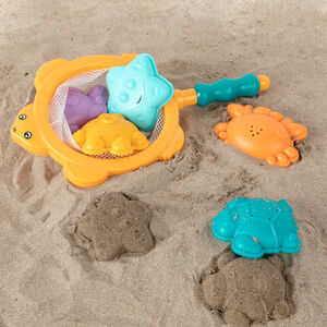 Παιχνίδι μπάνιου 5 καλούπια ζώων και δίχτυ 