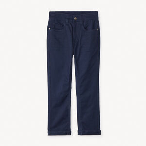 Παντελόνι slim twill μονόχρωμο για αγόρι 