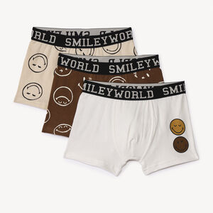 Σετ 3 αγορίστικα boxers με σχέδια Smiley από jersey 