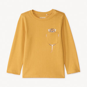 Μπλούζα με μακριά μανίκια από jersey για μωρό αγόρι με τσέπη και ζωάκι print 