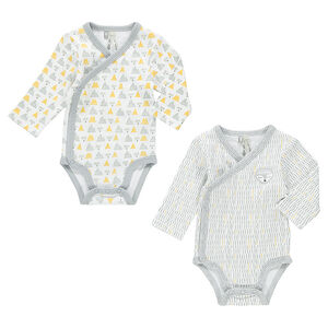 Lot de 2 bodies imprimés all-over du prématuré au 3 mois 