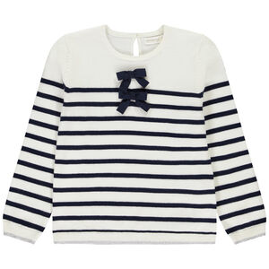 Πουλόβερ μαρινιέρα με φιόγγους για κορίτσι 