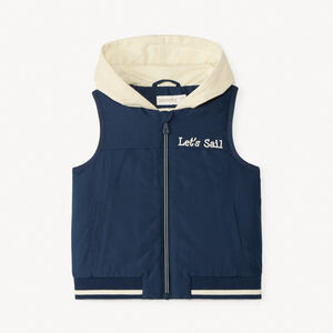 Γιλέκο χωρίς μανίκια με κουκούλα για αγόρι μωρού 