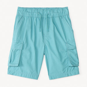 Βερμούδα cargo μονόχρωμη από popeline για αγόρι 