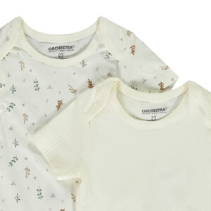 "Σετ από 5 φαντεζί κοντομάνικα κορμάκια για μωρό" 