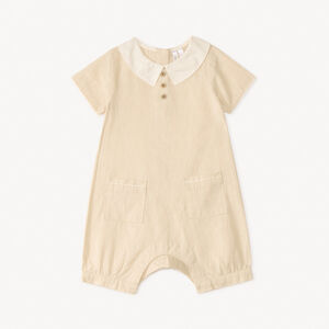 Σαλοπέτα κοντή από λινό με γιακά Claudine για μωρό αγόρι 