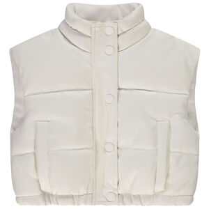 Αμάνικο μπουφάν από συνθετικό δέρμα για κορίτσι 