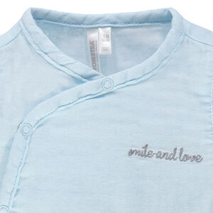 Σώμα κοντομάνικο από βαμβάκι με κεντημένο σχέδιο 