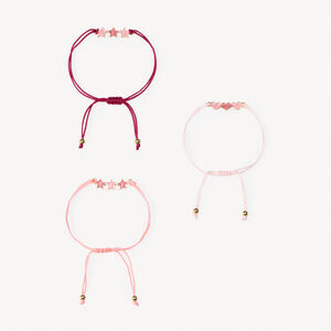 Σετ 3 βραχιολιών με ρυθμιζόμενα κορδόνια BFF για κορίτσι 