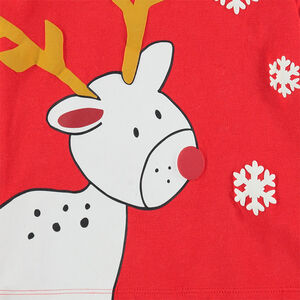 Μακρυμάνικη μπλούζα με όρθιο λαιμό και φαντεζί τύπωμα  