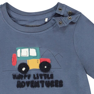 T-shirt manches longues en jersey avec broderie bouclette pour bébé garçon 