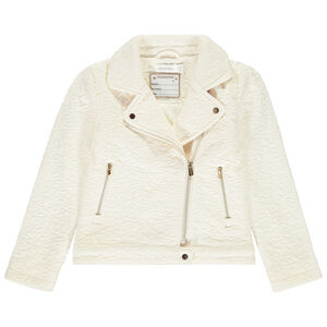 Τζάκετ από πλεκτό με σχέδιο λουλούδια για κορίτσι 