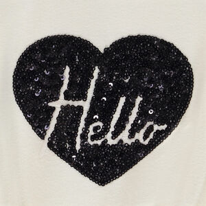 T-shirt κοντομάνικο σε σχήμα κουτί με φανταχτερά παγιέτες για κορίτσι 