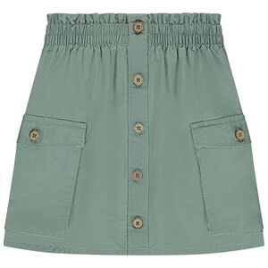 Κοντή φούστα από πάνινο ύφασμα με τσέπες και κουμπιά για κορίτσι 